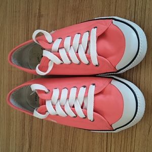 Ralph Lauren Polo coral colored athletic shoes